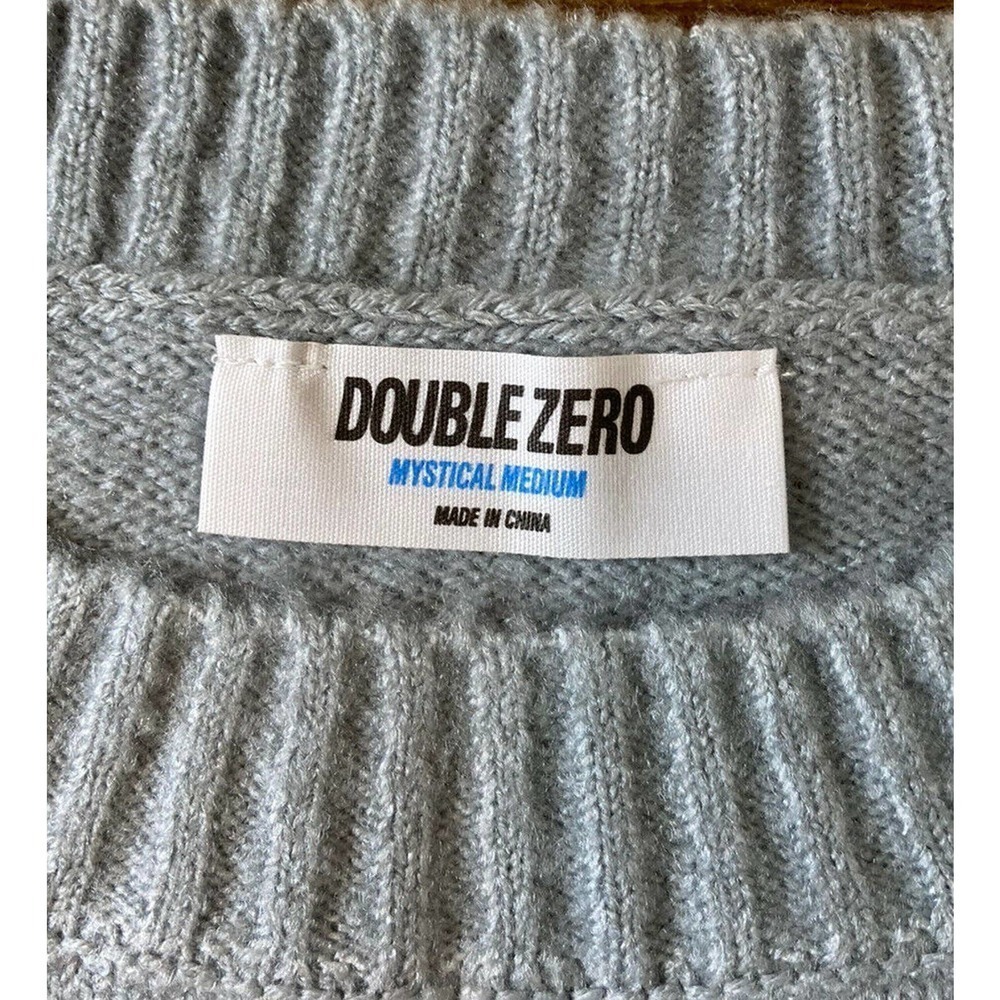 NEW Double Zero Sweater Size Medium Women’s Grey Wide Sleeve - Picture 3 of 7
